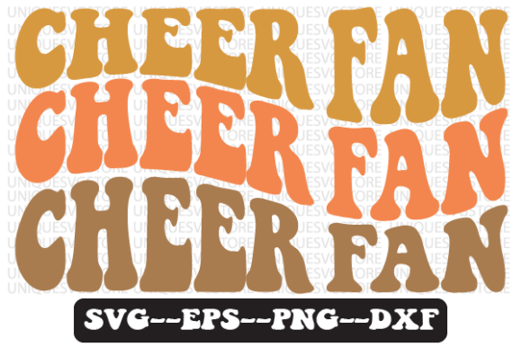 Cheer Fan Wavy Retro SVG Design for Crafts & Graphics