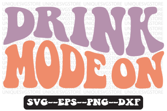 Drink Mode on Wavy Retro SVG Graphics for Crafts